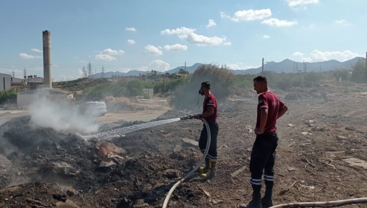 Çatalköy ve Esenetepe belediyelerine ait çöp toplama alanındaki yangınla ilgili soğutma çalışmaları sürüyor