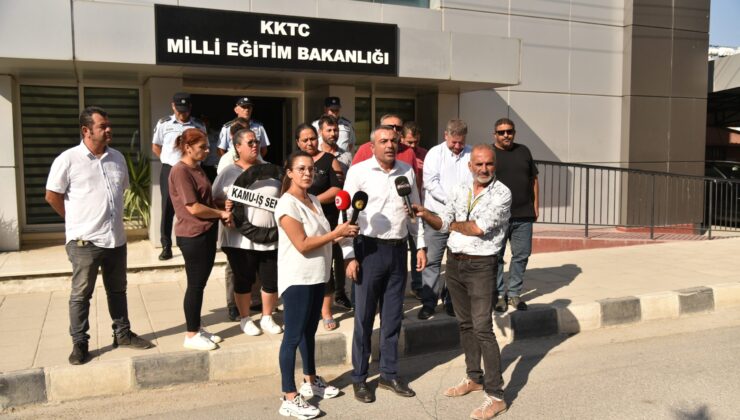 KAMU-İŞ, Milli Eğitim Bakanlığı önünde basın açıklaması yaptı