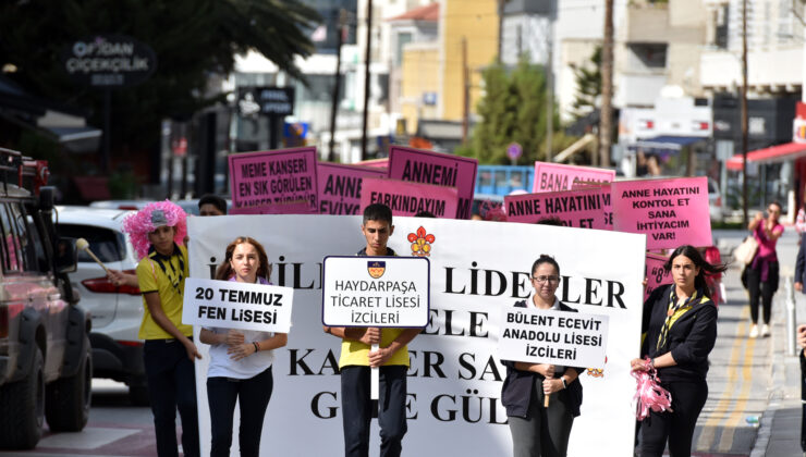 Meme kanserine karşı farkındalık yürüyüşü düzenlendi