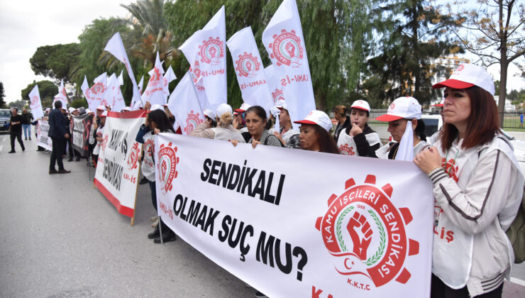 Kamu-İş hademelerle ilgili Çalışma Bakanlığı önünde eylem yaptı