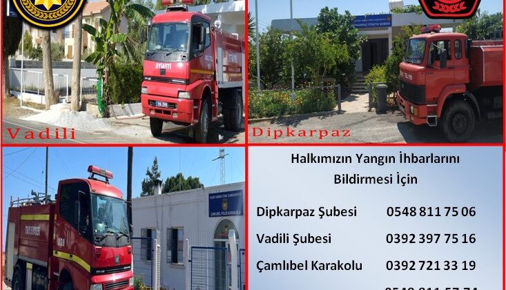 Dipkarpaz ve Vadili’de yeni itfaiye şubeleri açıldı