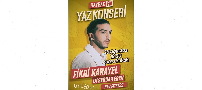Bayrak FM Yaz Konseri, “BRT 60.Yıl” etkinlikleri kapsamında,bu akşam  Zahra Sokak’ta gerçekleşiyor