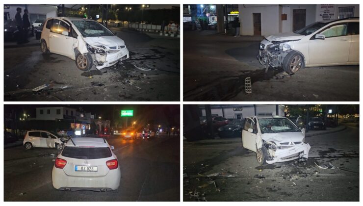 Girne Karakum’da feci kaza, 1 kişi hayatını kaybetti, 4 kiṣi yaralandı