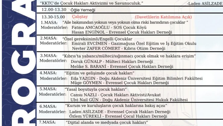 DAÜ’de “Üniversiteli Gözünden Kıbrıs’ta Çocuk Hakları Çalıştayı” düzenleniyor