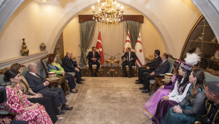 Cumhurbaşkanı Tatar, Azerbaycan heyetini kabul etti:Biz bir millet, üç devletiz