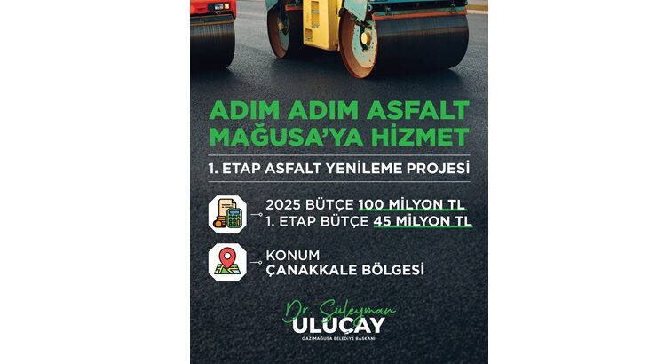 Gazimağusa Belediyesi yolların yenilenmesine yönelik yatırımın ilk etabı için ihaleye çıktı
