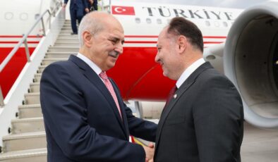 Öztürkler, TBMM Başkanı Numan Kurtulmuş ve beraberindeki milletvekillerini havaalanında karşıladı