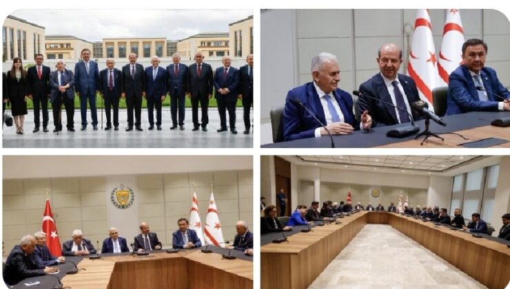 Cumhurbaşkanı Ersin Tatar Türk Devletleri Teşkilatı Aksakallar Konseyi Başkanı Binali Yıldırım ve beraberindeki heyeti kabul etti