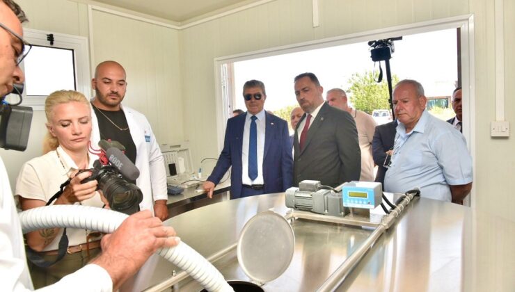 Başbakan Üstel, Minareliköy Süt Toplama Merkezinde incelemelerde bulundu