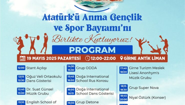 Girne Belediyesi’nden 19 Mayıs Atatürk’ü Anma, Gençlik ve Spor Bayramı’na özel etkinlik