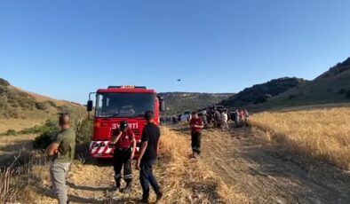 Avtepe-Kuruova köyleri arasında başlayan yangın kısmen kontrol altına alındı